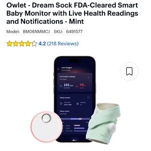 Owlet Dream Sock-used handful of times